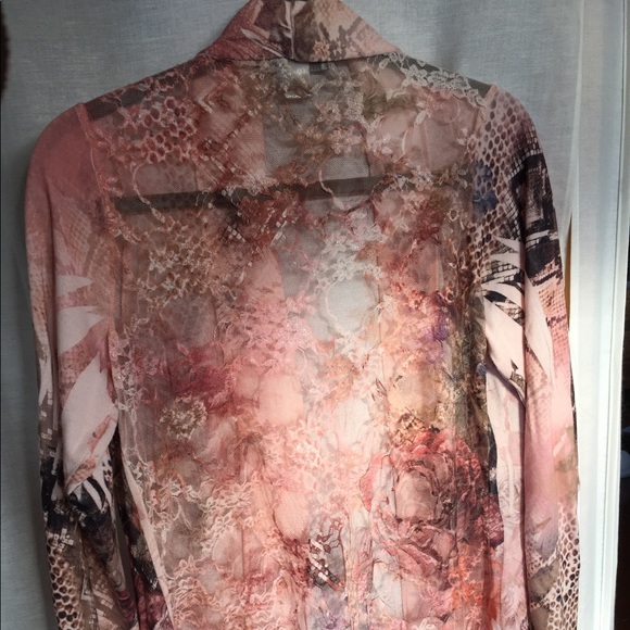 Open cardigan with a lace back - Picture 3 of 7